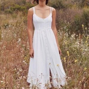 Christy Dawn Nicks Midi Dress in ivory size M